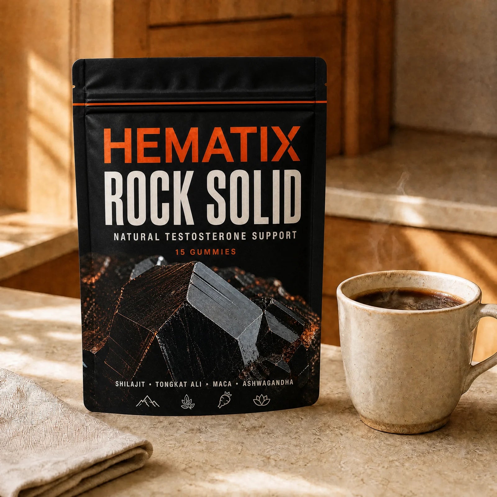 HEMATIX Daily T-Support on a kitchen counter