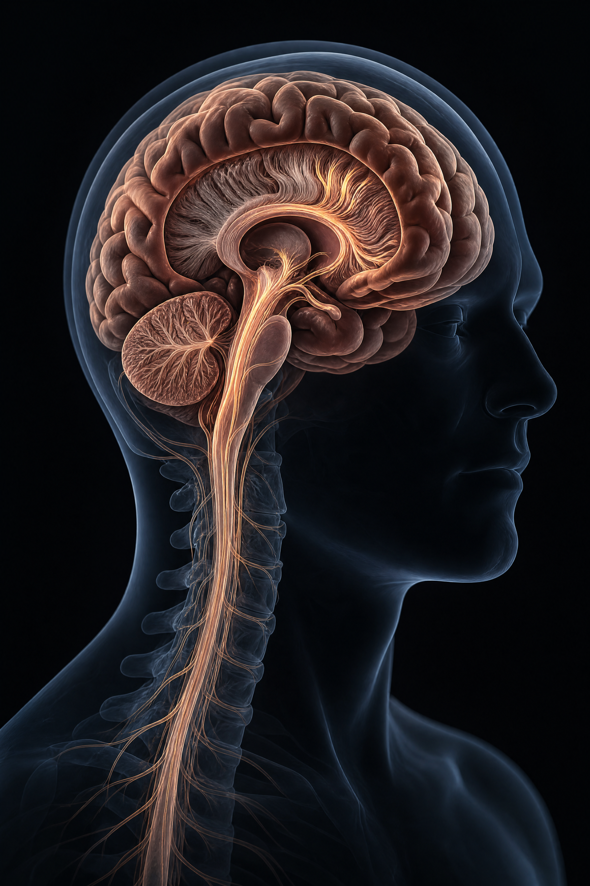 Brain and neural pathways — dopamine