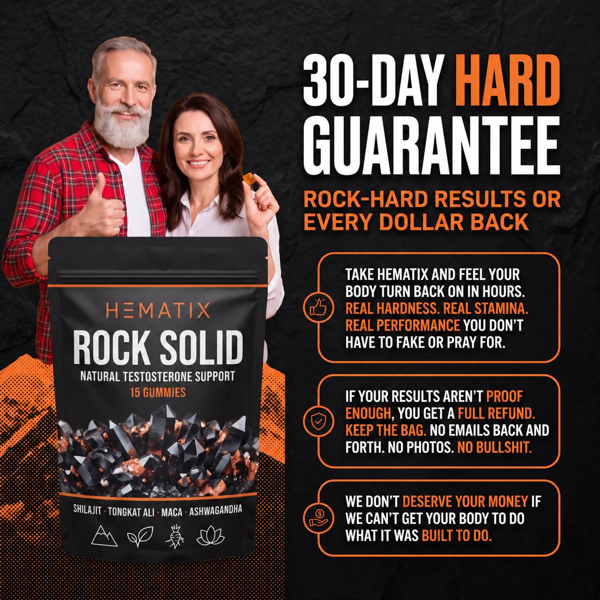 HEMATIX ROCK SOLID — 30-day hard guarantee