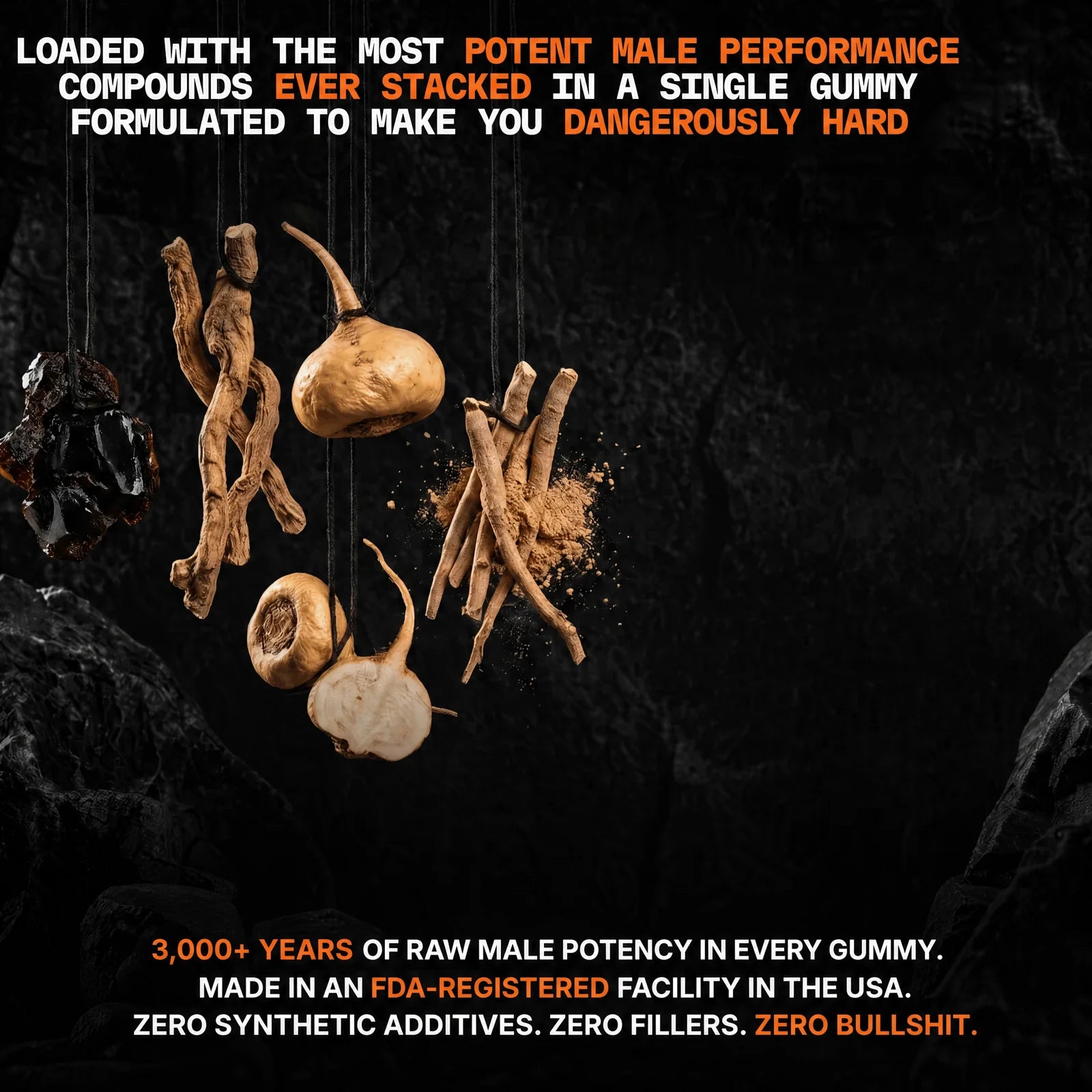 HEMATIX ROCK SOLID — the most potent male performance compounds in a single gummy