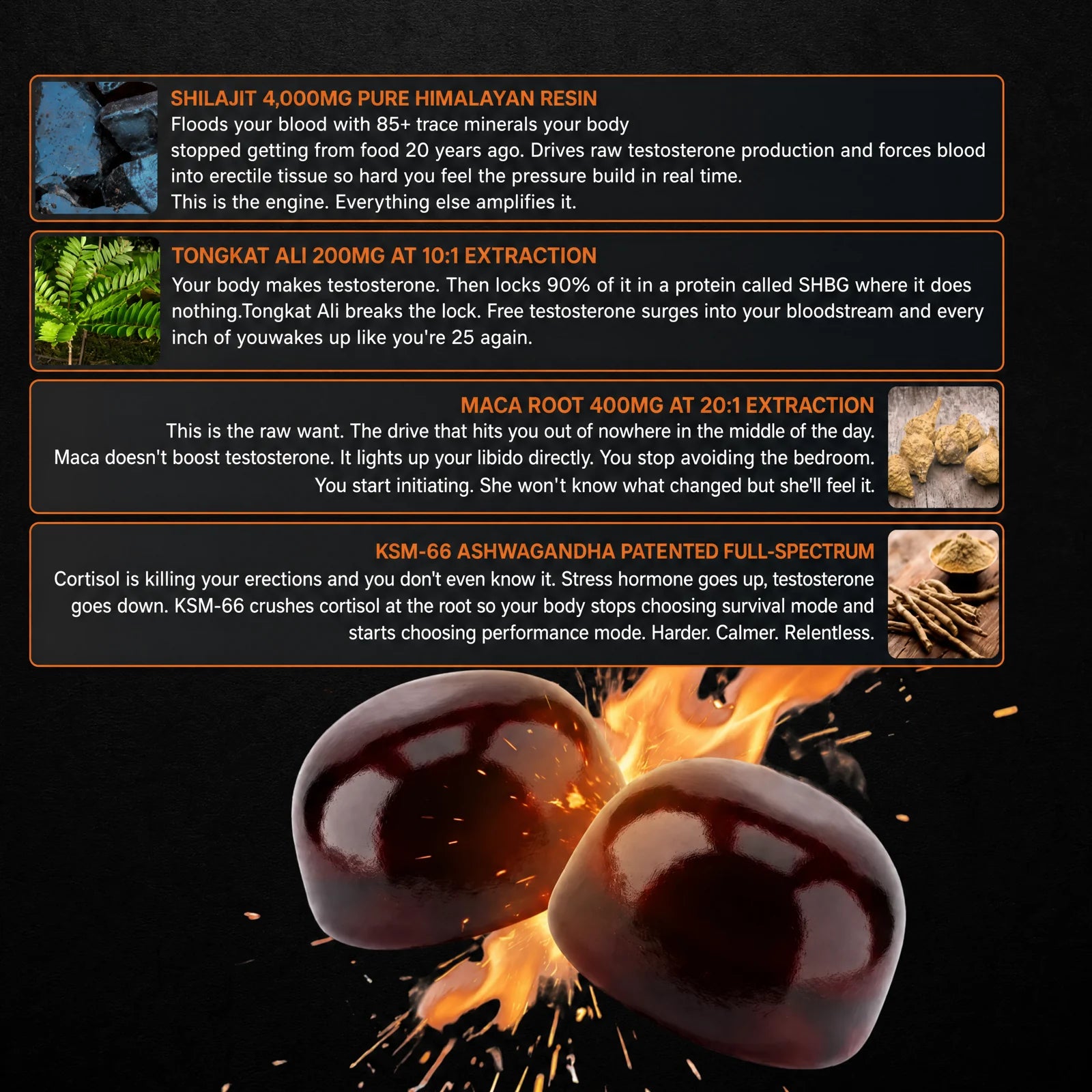 HEMATIX ROCK SOLID — Shilajit, Tongkat Ali, Maca, KSM-66 Ashwagandha